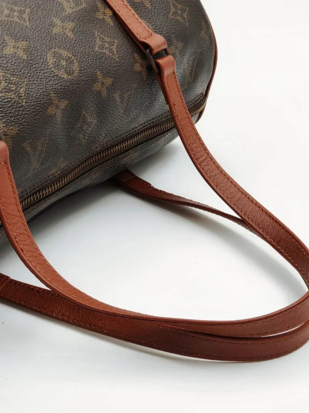 Louis Vuitton Monogram Papillon 30 Barrel Shoulder Bag Brown Canvas Vintage